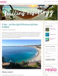 Blogginlägg Resia Rivieran på liten budget